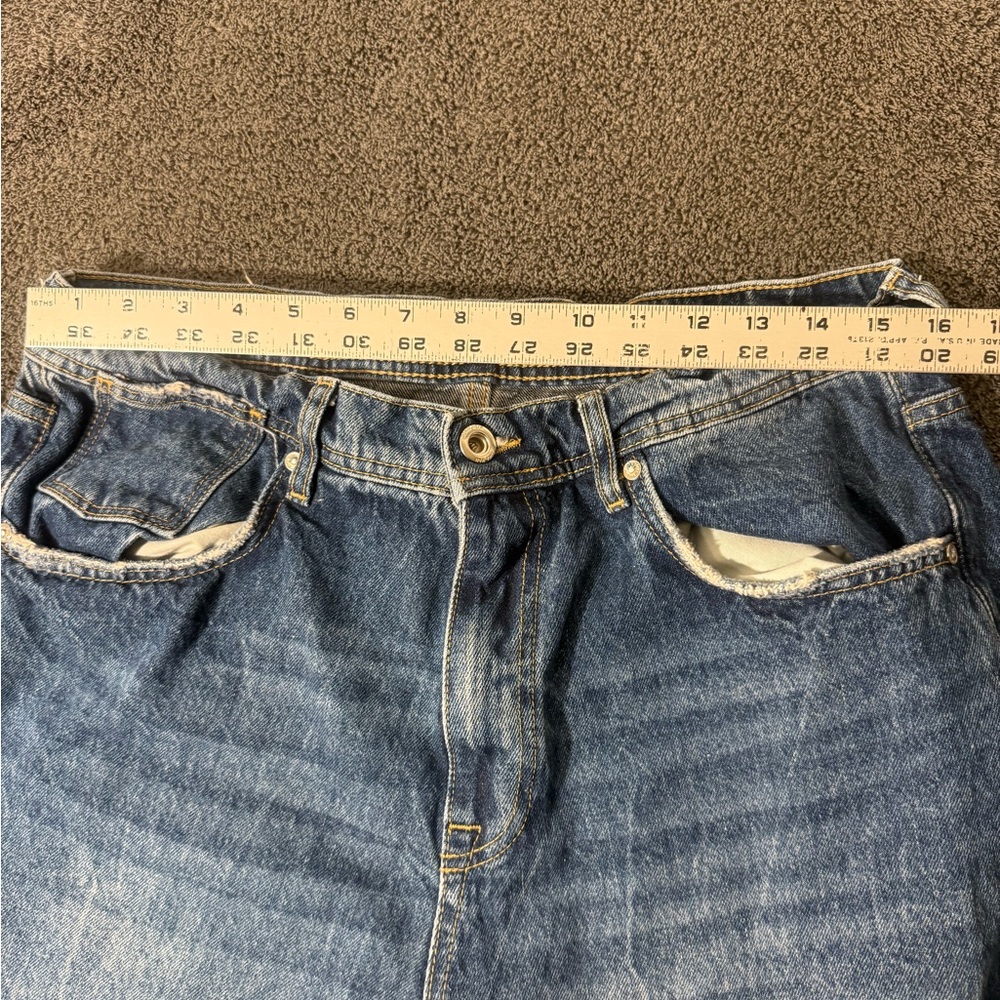 Zara Baggy High Waisted Blue Jeans - Picture 3 of 4